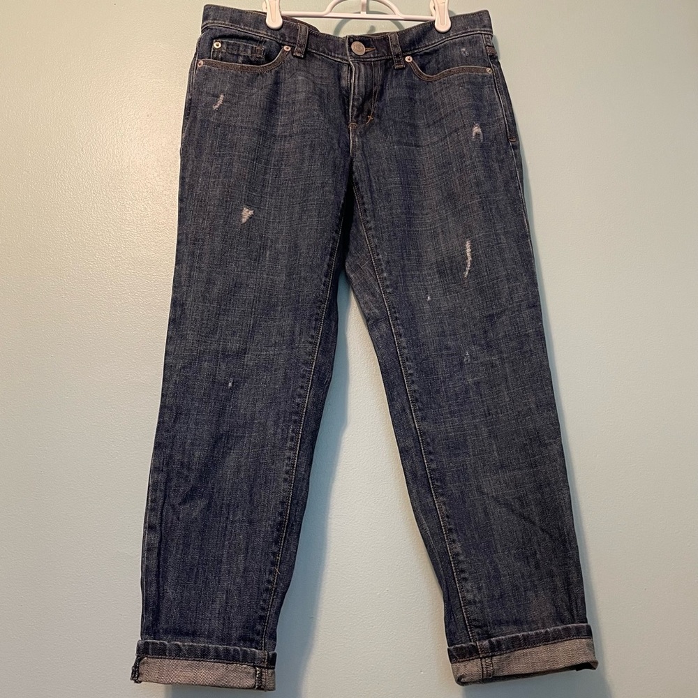 LOFT Boyfriend Distressed Jeans